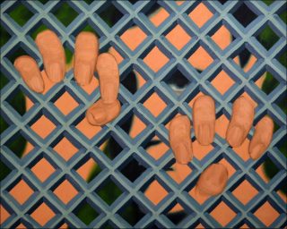 Voyeur III, peinture, Henni Alftan