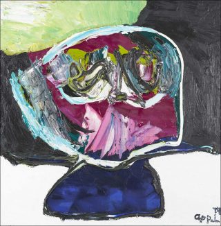 Tête pomme de terre, peinture, Karel Appel
