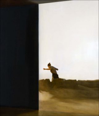 Hinter der Felsen, peinture, Tim Eitel