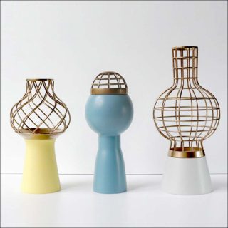 Fuji, céramique et laiton, Linda Bayon