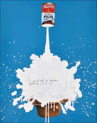 Ce qui est sorti du chapeau aujourd’hui, peinture, Gilles Barbier