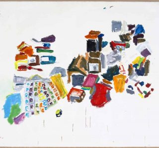 Intérieur d'atelier, peinture, Damien Cabanes