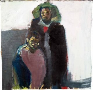 Esther et Claire, peinture, Damien Cabanes