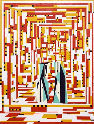 Sculpture for Yellow and Red, peinture, Farah Atassi