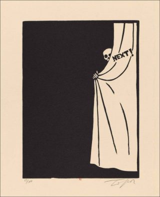 Next, linogravure, Roland Topor