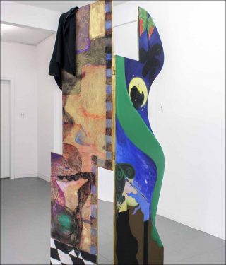 Weird Sisters (1/3 of Purple poses), installation, Tiziana La Melia