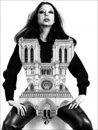 ORLAN et la cathédrale Notre-Dame de Paris, photo