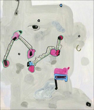 La survie du mouvement dépend de la chute du pouvoir, technique mixte sur papier, Jean-Michel Alberola