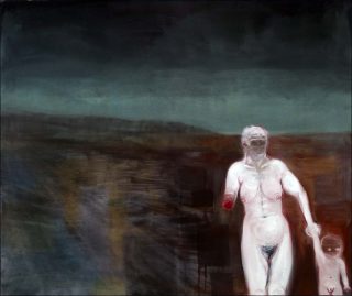 schnell weg !, peinture, Miriam Cahn