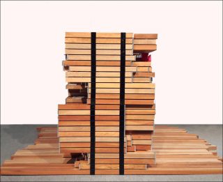 Plan symbiotique, espace séparateur en bois, Mameluca Studio