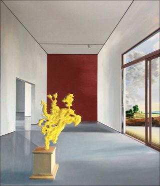 Hester Leisler (statue 1), peinture, Alun Williams