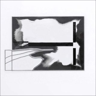 Sans titre, encre sur papier et peinture sur verre, Claire-Jeanne Jézéquel