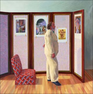 Looking at Pictures on a Screen, peinture, David Hockney