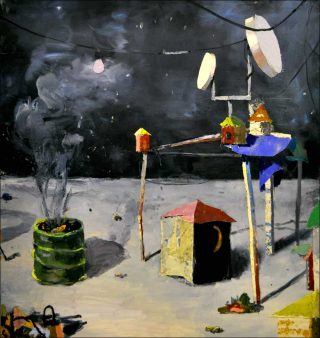 Die Neuen Nachbarn, collage, Fritz Bornstück