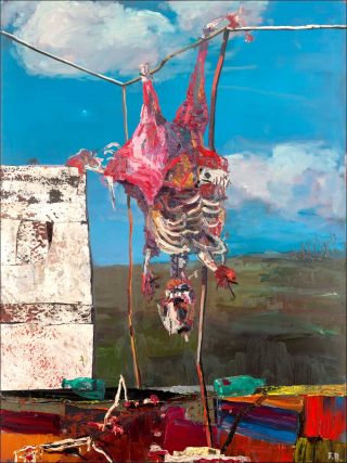 Stillleben mit Goldzahn, collage, Fritz Bornstück