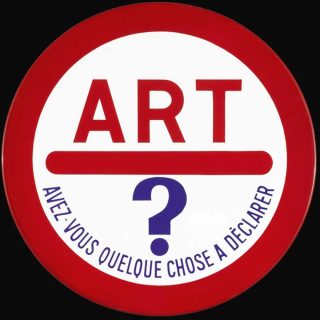 Art - Avez-vous quelque chose à déclarer ?, panneau émaillé, Hervé Fischer