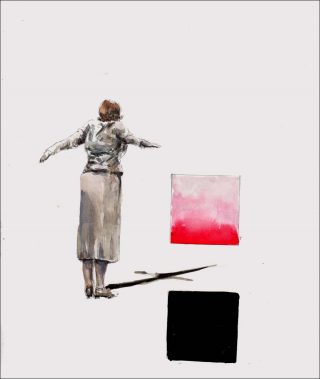 Le saut vers l’inconnu, aquarelle, Pauline Zenk