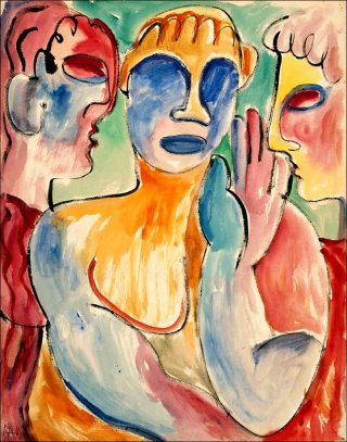 Achille et les deux Ajax, peinture, Raoul Hausmann