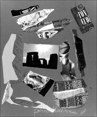 Stonehenge, dessin collage, Raoul Hausmann