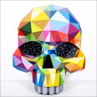 Skull, peinture, Okuda