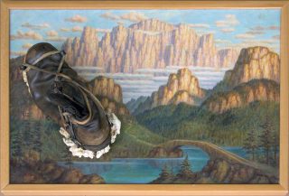 Bamler Bergsteiger, technique mixte, Daniel Spoerri