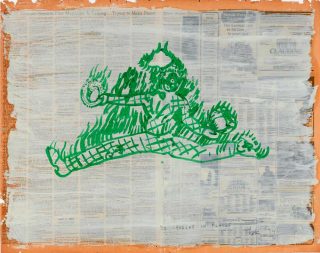 Bo Jangles in flames, peinture, Paul Thek