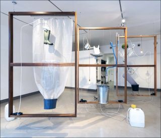 Moré Moré (Leaky) The Falling Water Given #4-6, installation, Yuko Mohri