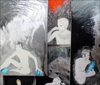 Les garçons, peinture, Christophe Cesbron