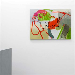 Sonatines en rouge et rose, peinture, Françoise Pétrovitch
