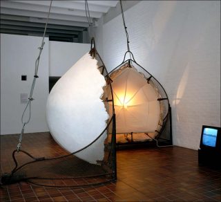 Adjustable Wall Bra, installation, Vito Acconci