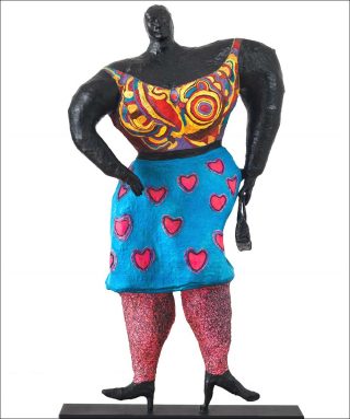 Black Rosy ou My heart belongs to Rosy, sculpture, Niki de Saint Phalle