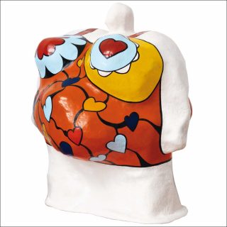 Nana Boule (orange), sculpture, Niki de Saint Phalle