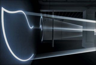 Leaving (With Two-Minute Silence), installation, Anthony McCall