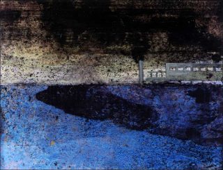 Paysage urbain, peinture, Denis Laget