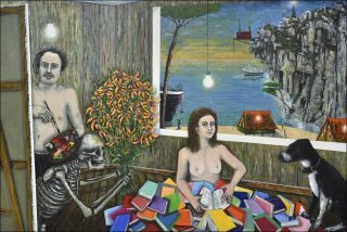 Eran las cinco en sombra de la tarde, peinture, Eric Corne