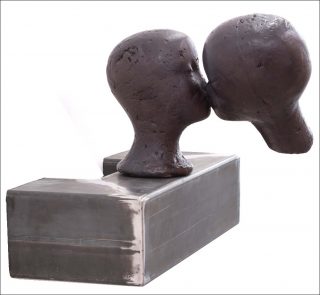 Harlem's kiss, sculpture, Guillaume Leblon