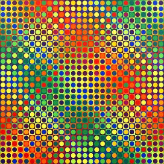 Série 33D 1-1 8-8, peinture, Julio Le Parc