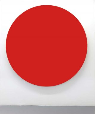 Untitled (Red), peinture, Olivier Mosset