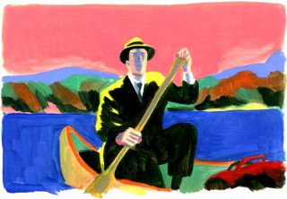 Eté indien, peinture, Simon Roussin