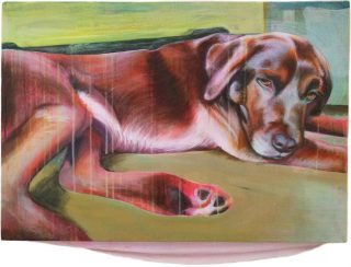 Peinture chienne KIWI 3, peinture, Géraldine Michel