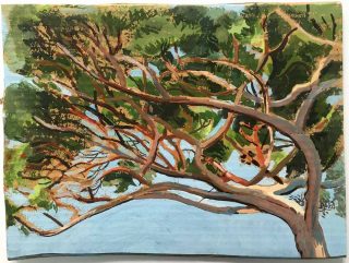 Etude de pin 3, peinture, Matthieu Cossé