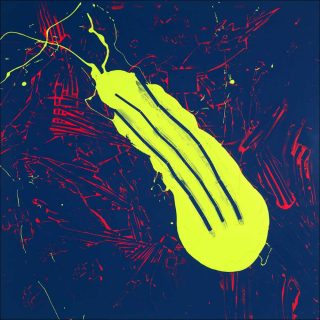 Taille poison, peinture, Dominique Figarella