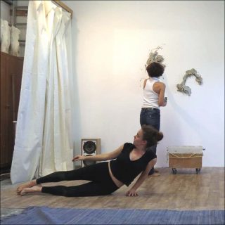 Paysage-mouvement, performance, Caroline Chopin, Sarah Nouveau et Samuel Allain