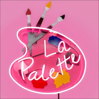 La Palette sign, sculpture, Richard Jackson