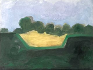 Une pierre au bord de la rivière, aquarelle, Léo Delarue