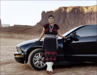 Evereta and her Mustang, photo, Carlotta Cardana