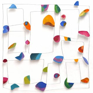 Entre les lignes, peinture-sculpture, Antoine Petel