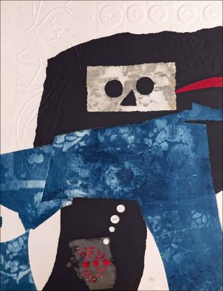 L’Homme au masque, aquatinte, Antoni Clavé