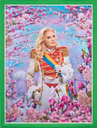 Fujiyama mon amour (Sylvie Vartan), acrylique sur photo, Pierre et Gilles