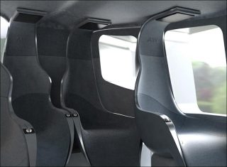 Antonio Facco, projet Curve. Aménagement intérieur pour l'hélicoptère AW169 du constructeur AugustaWestland